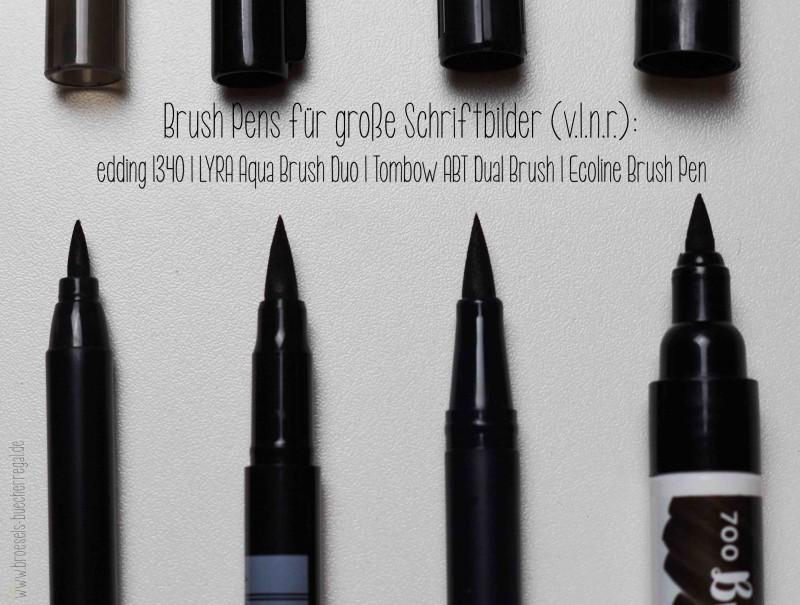 Handlettering Brush Pens große Schriftbilder
