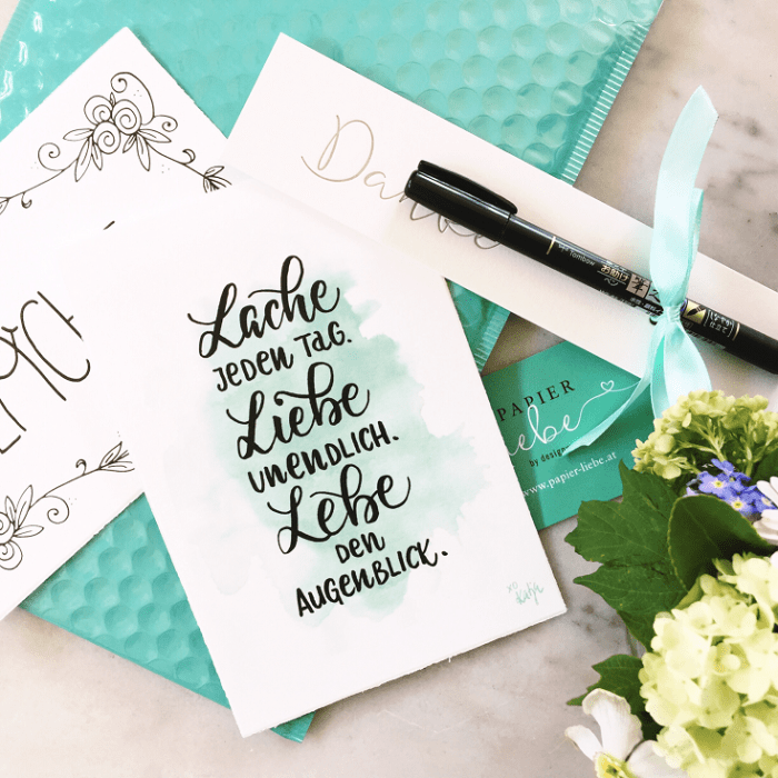 Katja Haas Interview Papier Liebe Lache Liebe Lebe Handlettering